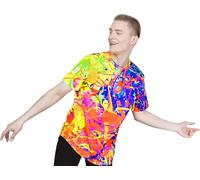 aofmoka Pop Icon Space Vandal Traffic Jam Spray Paint Interactive Glow Blacklight Tshirt