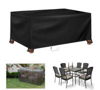 AOFOAE Garden Furniture Covers Waterproof 340x110x70cm/LxWxH Cover for Rattan Furniture,Patio Table Cover Waterproof,Outdoor Table Covers Rectangle for Rattan Patio Furnture Set, Tables and Chairs
