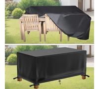 AOFOAE Outdoor Table Cover Waterproof,Square Garden Table Cover 150x140x60cm/Long X Wide X High Upgraded Tear-Resistant Rectangular Covers for Garden Lawn Table Chair Sofa