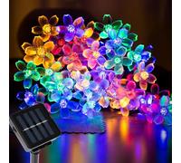 Aofonchy Solar String Lights Garden, 12M/ 39Ft 100LED Blossom Fairy Lights Outdoor IP65 Waterproof Solar Garden Flower String Light, 8 Modes Flower Lights for Patio Tree Yard Lawn Christmas Party