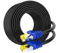 AoforzTech Cat 8 Ethernet Cable 45 ft,Heavy Duty High Speed Network Internet Cable, RJ45 Connector,26AWG 40Gbps 2000Mhz Patch Cord,S/FTP Indoor & Outdoor LAN Cable-Waterproof(Black)