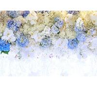 AOFOTO 10x7ft Beautiful White Blue Flowers Background for Wedding Photography Ladies Tea Party Girls Portrait Lovers Annivery Floral Backdrop Valentine Kids Adults Woman Mom Photo Studio Props