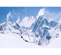 AOFOTO 10x7ft Snowy Mountain Range Backdrop Cold Winter Scenery Photography Background Blue Sky Snow-covered Alpine Snow High Hill Peak Ski Nature Landscape Travel Photo Studio Props Vinyl Wallpaper