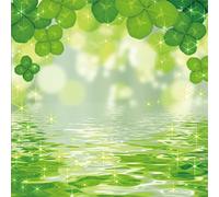 AOFOTO 5x5ft Saint Patrick Background St Pat Lucky Clover Photography Backdrop Spring Shamrock Leprechaun Abstract Green Leaf Photo Studio Props Baby Kid Artistic Portrait Vinyl Seamless Wallpaper