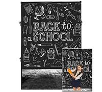 AOFOTO 5x7ft Chalkboard Back to School Backdrop Blackboard Chalk Drawing Photography Background Student Girl Boy Portrait School First Day Classroom Photo Shoot Studio Props Video Drop Vinyl