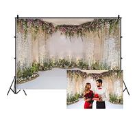 AOFOTO 8x6ft Arch for Wedding Ceremony Backdrop Interior Romantic Flower Canopy Archway Banner Photography Background Bride Girlfriend Lovers Fiancee Nuptial Decoration Studio Props Vinyl Wallpaper