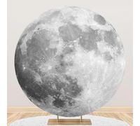 AOFOTO Lunar Surface Round Backdrop Cover Outer Space Backdrop Universe Moon Mysterious Fantasy Cosmic Planet Photography Background Kids Adult Art Portrait Birthday Party Decor Photo Props 7.2x7.2ft
