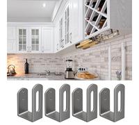 Aogigigio Under Cabinet Cutting Board Holder - 4 Pcs Cutting Board Holder Pot Lids Rack Storage Stainless Steel Under Shelf Counter Chopping Board(Grey)