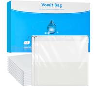 AOGOE Absorbent Sick Bags, 12 Pack Leak Resistant Vomit Bags, Turns Vomit into Gel, 1000ml Portable Sick Bag for Car Travel, Boat or Plane, No Mess Travel Sick Bags for Kids and Pregnancy, Zero Odour
