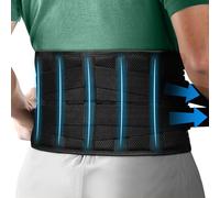 AOGOE Back Support Belt for Men Women, Lower Back Pain with 4 Metal Stays, Back Brace for Sciatica,Scoliosis, Herniated Disc, Breathable Lumbar Support Belt for Daily Work & Activity, Back Brace, L