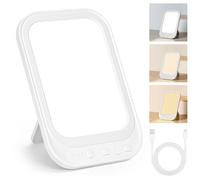 AOGOE SAD Lamp for Seasonal Affective Disorder, SAD Therapy Lamp, 10000 Lux Light Therapy with 3 Color Temperature, 4 Timer, Memory Function, UV-Free Natural Sunlight Lamp for Office Desk Home Sleep