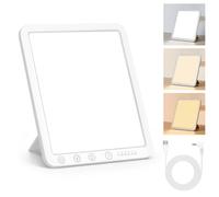 AOGOE SAD Lamp for Seasonal Affective Disorder, SAD Therapy Lamp, 15000 Lux Light Therapy with 3 Color Temperature, 6 Timer, Memory Function, UV-Free Natural Sunlight Lamp for Office Desk Home Sleep