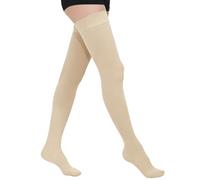 AOGOE Thigh High Compression Stockings for Women & Men, 23-32 mmHg Closed Toe Support Stockings with Anti-Slip Silicone Band, Graduated Compression Socks for Varicose Veins, Edema, Flight, Nursing