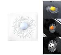 Aoguaro 3D Car Window Crack Decal Crazy Golf Ball Broken Glass Stickers Ball Smashing Glass Stickers Window Decal Art Kit Funny Window Decal Decorations