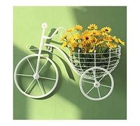 Aoguaro Bicycle Flower Basket Wall Hanging Wall Hanging Basket Vintage Metal Wall Planter Nostalgic Art Deco Flower Basket Container Flower Rack, for Outdoor, Indoor, Garden, Courtyard, Corridor