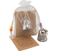 Aoguaro Blessing Bells Friends are Angels Creative Bell Friendship Good Luck Ornament Good Luck Always With You Bells With Card, for Friends, Sister, Lover, Mom, Dad
