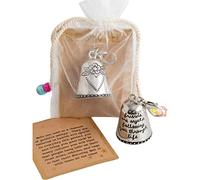 Aoguaro Blessing Bells Friends are Angels Creative Bell Friendship Good Luck Ornament Good Luck Always With You Bells With Card, for Friends, Sister, Lover, Mom, Dad