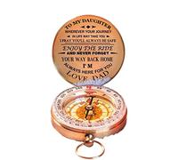 Aoguaro Dad To Son Enjoy The Ride Compass, Hiking Survival, Vintage Personalized Sundial Compass Decor, To Men Women Son Daughter Husband Wife Grandson Gifts