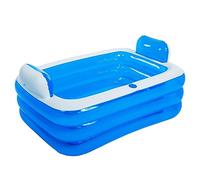 Aoguaro Portable Spa Inflatable Bathtub, 2 Person Hot Tub, Adult Size With Backrest & Drain, PVC Thicken Foldable, for Home, Outdoor, Travel, Swimming Pools