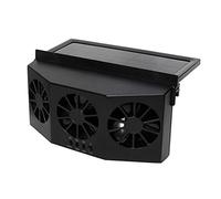 Aoguaro Solar Power Car Fans That Blow Cold Air, Portable Battery Powered Rechargeable Exhaust Fan, Dual Head Cool Fan Cooler Ventilation