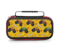 AoHanan Monster Truck Cartoon Switch Carrying Case - Hard Shell Travel Protection Case for Switch Console & Accessories with 20 Games Cartridges