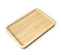 Aoheuo Bathroom Counter Tray, 10 inches Long, 7 inches Wide, 0.6 inches High, Bamboo Decorative Tray for Bathroom, Kitchen Sink and Vanity