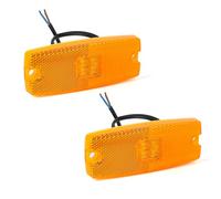 AOHEWEI 2 x Yellow Trailer Side Marker Lights LED Truck Front Position Side Indicator Lamps with Reflector for Trailer Van Caravan Truck Lorry 10~30V ECE-approved