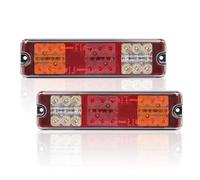 AOHEWEI 2Pcs Trailer Rear Lights 12V/24V 27 LEDs Super Bright Waterproof | Turn Signal/Brake/Tail/Reverse/Reflector Lamp for Trailer Truck Lorry Caravan Van Tractor