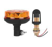 AOHEWEI Amber Led Beacon Warning Light with I-Shape Bracket, 6 Modes Rotating/Flashing Emergency Strobe Lights for Tractors, Forklifts, Excavators, Truck, Agricultural Machinery