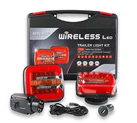 AOHEWEI Magnetic Wireless LED Trailer Tail Lights Set 12/24 V, Cable Free Waterproof Dynamic Rear Lights with Magnet ECE EMC Approved for Trailer, Lorry, Caravan or Truck