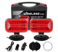 AOHEWEI Magnetic Wireless LED Trailer Tail Lights Set 12/24 V, Cable Free Waterproof Dynamic Rear Lights with Magnet ECE EMC Approved for Trailer, Lorry, Caravan or Truck