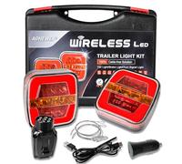 AOHEWEI Magnetic Wireless LED Trailer Tail Lights Set 12/24V Waterproof | Cable Free Dynamic Rear Lights with Magnet ECE EMC Approved for Trailer, Lorry, Caravan or Truck