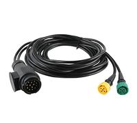 AOHEWEI Trailer Cable 5 m Plug 13-Pin and 2x Connector 5-Pin Wiring Harness | with Bayonet Connector for Trailer Lighting Rear Lights