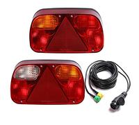 AOHEWEI Trailer Tail Lights Kit with 13 Pin Plug 5.5m Long 5 Core Cable | Truck Rear Lamp Indicator Lighting Connected Wiring Kit Suitable for Trailer Lorry Caravan or Truck
