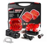 AOHEWEI Wireless Lighting LED Set Magnetic Trailer Tail Lights 12V/24V | Cable Free Truck Rear ECE EMC Approved for Trailer, Lorry, Caravan or Truck