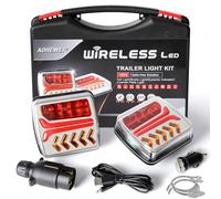 AOHEWEI Wireless Trailer Tail Lights LED Magnetic Truck Rear Lights Cable Free 12V ECE Approved with 7 Pin Plug for Trailer, Lorry, Caravan or Truck