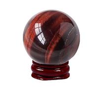 Aohro Natural crystal rough Natural Red Tiger Eye Crystal Ball Jasper Quartz Sphere Ball Gemstone Stone Home Decor Ornaments Sculpture Gift for Friends Family, 3cm/1.18 inch