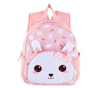 Aohyue Bunny Toddler Backpack, Cute Nursery Backpack with Rabbit Design, Lightweight School Bag for Kids Ages 1-6, Perfect for Preschool and Kindergarten, Adjustable Straps - Pink