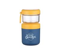 Aohyue Cereal Cup Stainless Steel Overnight Oats to Go 530ml + 330ml, Yogurt Pot with Lid and Spoon, Muesli Cup, Porridge Bowl, Milk Container, Bento Lunch Box for Work, School, Travel, Reusable