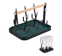 Aohyue Premium Stainless Steel Bottle Drying Racks, Bottles Holder with Removable Drain Tray, Bottle Drying Racks Accommodating Six Bottles, Wide Base Prevent Tipping, Suitable for Most Mugs and Cups