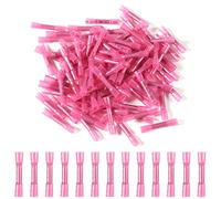 AOICRIE 100Pcs Heat Shrink Butt Connectors, 22-16 AWG Red Insulated Waterproof Electrical Wire Connectors Automotive Marine Grade Wire Crimp Terminals Butt Splices, Ideal for Boat, Truck, Stereo (Red)
