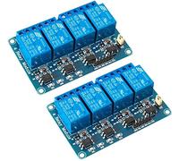 AOICRIE 2 Pcs 4 Channel DC 5V Relay Module with Optocoupler for R3 MEGA 2560 1280 DSP ARM PIC AVR STM32 for Raspberry Pi