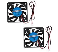 AOICRIE 2Pcs 60mm Fan, DC 12V 6010 Brushless Cooling Fan, Replacement Ball Bearing 60 * 10mm Fan for Cooling DIY PC Computer Case CPU Coolers Radiators Fan - 2 Pin Case Fan