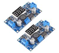 AOICRIE 2pcs LM2596S LM2596 DC-DC Buck Converter Adjustable Step-Down Voltage Regulator Power Module 36V 24V 12V to 5V 2A Voltage Stabilizer with LED Display