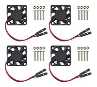 AOICRIE 4Pcs for Raspberry Pi 4 Quiet Fan, DC 5V 3.3V Brushless CPU Cooling Fan with for Raspberry Pi Heatsink for Raspberry Pi 4B / 3B+ / 3B/ Zero/Zero W or Other Robot Project