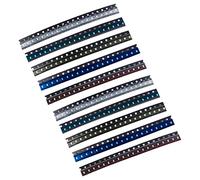 AOICRIE 5 Colors 200 pcs 0603 SMD LED Diode Lights Assorted Kit (Mini Chip 1.6mm x 0.8mm for PCB DC 20mA) Super Bright Lighting Bulb Lamps Electronics Components Light Emitting Diodes Chips