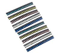 AOICRIE 5 Colors 200pcs 1206 SMD LED Diode Lights Assorted Kit (Mini Chip 3.2mm x 1.6mm for PCB DC 20mA) Super Bright Lighting Bulb Lamps Electronics Components Light Emitting Diodes Chips