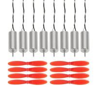 AOICRIE 8pcs 716 Coreless Motor 3.7V 7x16mm Brushed Motors 19000KV 45000 RPM with 55mm CW CCW Propeller for Micro FPV Tiny Whoop RC Quadcopter Drone Motor