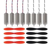 AOICRIE 8pcs 8520 Coreless Motor 8.5 x 20mm Brushed Motors Hollow Cup Drone Motor+ 8pcs 55mm CW CCW Propeller for DIY Micro Quadcopter RC Drone