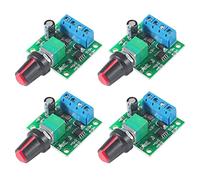 AOICRIE DC 12v PWM motor speed controller,1.8V 3V 5V 6V 12V 2A Speed Adjustable Switch Module, Variable Voltage Regulator Dimmer Governor Switching Build with LED Indicator and Switch Function (4pcs)